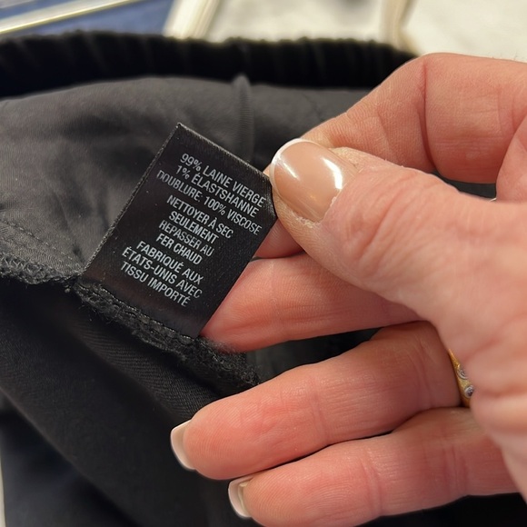 Nili Lotan NWOT Aida Wool Blend Drop Crotch Trouser in Black Size Large - Picture 13 of 13